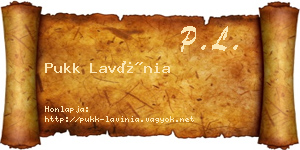Pukk Lavínia névjegykártya